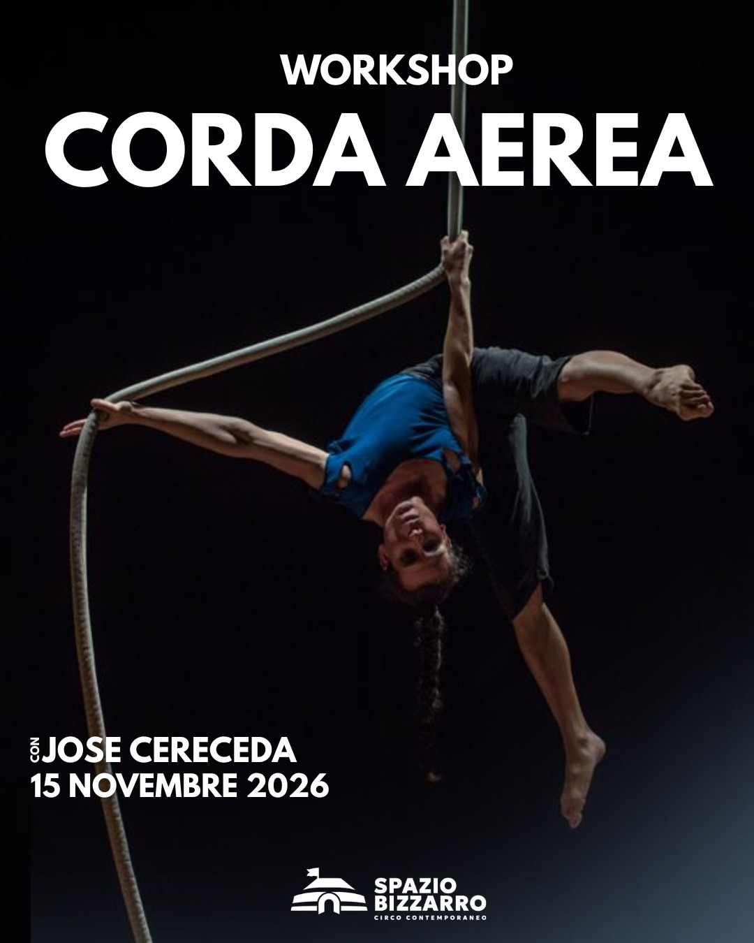 Workshop di Corda Aerea con José Cereceda, 15 novembre 2026